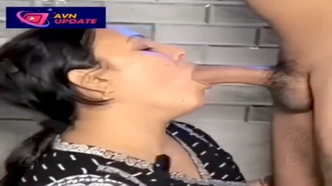 Indian Aunty Sucking Young BF Dick Cum in Mouth